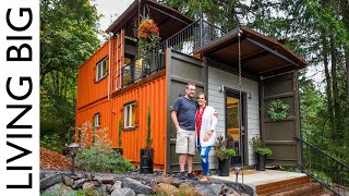 Couple Build Amazing Shipping Container Home For DebtFree Living [upl. by Anauj726]