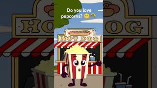 Mr popcorn is speaking tothe children funny animation cartoon nature kidstime kidsinlove [upl. by Zilef]