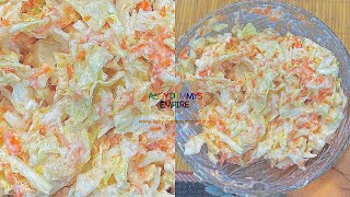 HOW TO PREPARE NIGERIAN SALAD  COLESLAW [upl. by Nylaret]