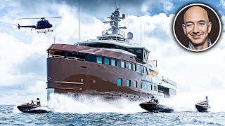 Inside Jeff Bezos 1 Billion Range of Mega Yachts [upl. by Ahsitram855]