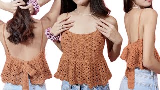 CHLAMYS Crochet Top  Easy Crochet Top [upl. by Oetam]