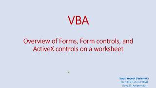 Form controls and ActiveX Controls [upl. by Verner]