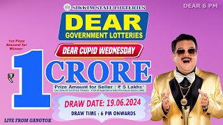 DEAR CUPID WEDNESDAY DEAR 6 PM DRAW DATE 19062024 SIKKIM STATE LOTTERIES [upl. by Cathi]