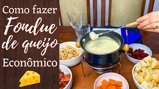 FONDUE DE QUEIJO ECONOMICO COMO FAZER  RAPIDO BARATO E FACIL [upl. by Attem]