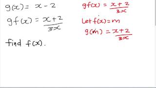 How to find fx from gfx and gx [upl. by Jose]