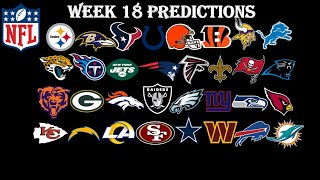 2023 Week 18 NFL Predictions [upl. by Aihsela]