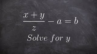 Solving a literal equation with a rational term [upl. by Argus]