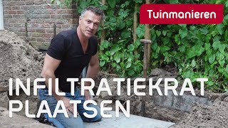 Infiltratiekrat in een natte tuin plaatsen  Tuinmanieren [upl. by Kopple]