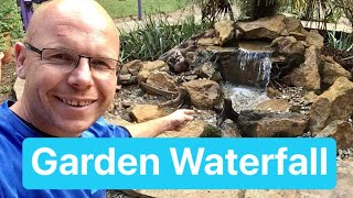 Building a Small Garden Waterfall Kit Garden Fountain Kit [upl. by Ajdan676]