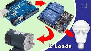 How to use 2 channel relay to control AC and DC loads in Arduino [upl. by Siramed]