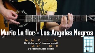 Como Tocar  Murio La Flor  Los Angeles Negros  Tutorial Para Guitarra [upl. by Alysoun]