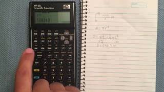 HP 35s Solving Equation for a Variable [upl. by Dorolisa]