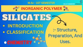 INORGANIC POLYMER  SILICATES  MSc First semester  2023  hellochemistry [upl. by Juieta]