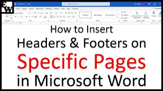 Microsoft Word 2016 How to Insert Different Headers on Each Page [upl. by Ettennej895]