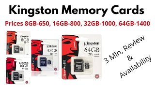 Kingston Memory Cards 8GB 16GB 32GB 64GB Price Review Availability in Pakistan [upl. by Gorga]