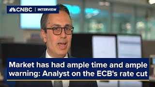 Market has had ample time and ample warning says analyst after the ECBs rate move [upl. by Akenal]