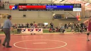 FILA Cadet Freestyle Final 100kg  Adam Coon vs Ty Walz [upl. by Clem375]