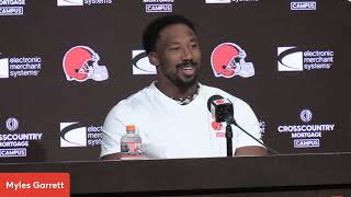 Myles Garrett Explains What It Meant To Play His Hometown Team In Browns Season Opener [upl. by Rodgiva]