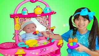 Emma Pretend Play w Little Cry Baby Doll Nursery Play House Playset [upl. by Magnusson]