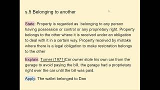 How apply the law of theft to a scenario question [upl. by Allenotna]