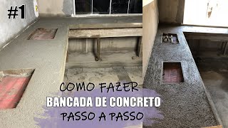 COMO FAZER BANCADA DE CONCRETO  PASSO A PASSO PARTE 1 DIARIODAOBRA [upl. by Eylrahc689]