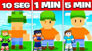 NOOB VS PRO CONSTRUIR STUMBLE GUYS EM 5 MINUTOS  1 MINUTOS  10 SEGUNDOS NO MINECRAFT [upl. by Anitserp]