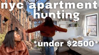 REALISTIC NYC APARTMENT HUNTING tours  prices Touring 4 Manhattan apartments between 22002500 [upl. by Napier]