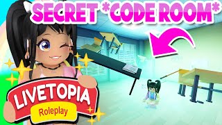 SECRET CODE ROOM FLOATING FURNITURE in LIVETOPIA Roleplay roblox [upl. by Kikelia]