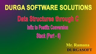 data structures  Infix to Postfix Conversion Stack Part  6 By Ramana Sir [upl. by Tayib]