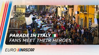 Parade in Italy Fans meet their heroes in the beautiful city center  NASCAR GP Italy 2024 [upl. by Miquela]