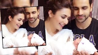 Divyanka Tripathi amp Vivek Dahiya With A CUTE Baby [upl. by Issak]