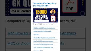 Computer MCQ Questions and answers for competitive exams in English and Hindi with pdf Free Download [upl. by Erland]