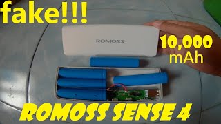 Fake Romoss Sense 4 10000 mah Power Bank Disassembly and Review [upl. by Mirna]