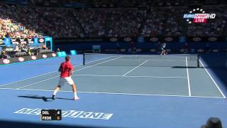 Australian Open 2012 Q F Federer vs Del Potro HD [upl. by Lauryn]