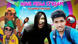 🚩PLAYING MULTIPLE GAMES  12 HOUR NONSTOP STREAM  facecam minecraft granny hindi 12hourstream [upl. by Alis]