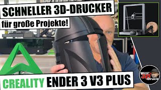 Creality Ender3 V3 Plus im Test Der schnelle 3DDrucker für große Projekte [upl. by Octavius299]