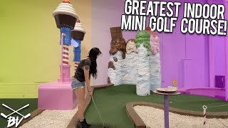 THE GREATEST INDOOR MINI GOLF COURSE IN THE WORLD  CRAZY HOLES  Brooks Holt [upl. by Anavrin924]