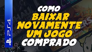 Como RECUPERAR um JOGO comprado ONLINE no PLAYSTATION 4 [upl. by Bruning]