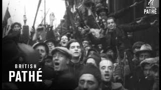 Italian Demonstration  Mussolini In Top Hat March On Rome 1922 [upl. by Yesak]