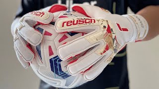 Reusch ATTRAKT GOLD X GLUEPRINT ORTHO TEC Goalkeeper Gloves [upl. by Eamaj744]