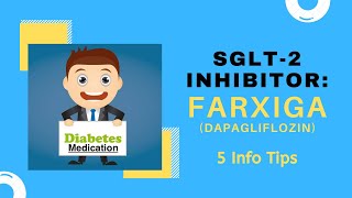 Farxiga dapagliflozin SGLT2 Medication  5 Info Tips [upl. by Nove141]