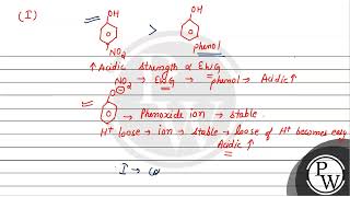 Given below are two statements StatementI The acidic strength of monosubstituted nitrophenol [upl. by Sualkin266]