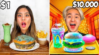 Eating CHEAP vs EXPENSIVE Food Challenge [upl. by Dnalyag]