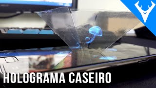 Como fazer holograma caseiro com o celular  Tutorial [upl. by Kamila]