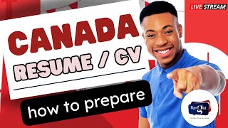 HOW TO PREPARE A WORK CV  RESUME  CANADA STANDARD [upl. by Lorimer]