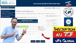 Prise de rendezvous TCF sur VFS Global comment faireطريقة تسجيل وحجز موعد إمتحان اللغة الفرنسية [upl. by Bronnie]