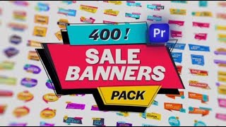 Animated Sale Banners Pack for Premiere Pro free download [upl. by Derfla]