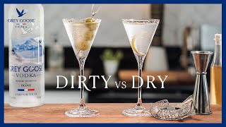 Dirty Martini vs Dry Martini Cocktail  Grey Goose Vodka [upl. by Zobkiw]