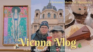 ウィーン旅行Vlog 日仏カップルで行く！3泊4日の旅  オーストリア  クリスマスマーケット  クリムト  ザッハトルテ  デメルDemel  モーツァルト  ホットワイン [upl. by Fassold]