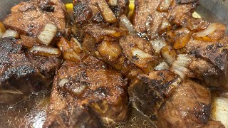 Mesquite Pan Seared Lamb Loin Chops n Onions [upl. by Meng]